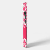 Roze en witte chevron damast case mate (Achterkant / Links)