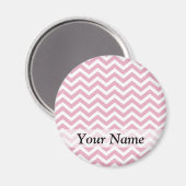 Roze en witte chevron magneet (Voorkant / Achterkant)