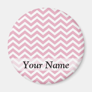 Roze en witte chevron magneet
