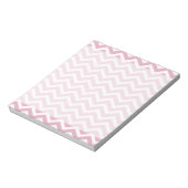Roze en witte chevron notitieblok (Linkerzijde)