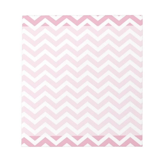 Roze en witte chevron notitieblok (Voorkant)