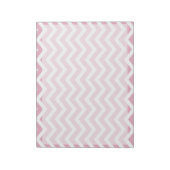 Roze en witte chevron notitieblok (Linkerzijde)