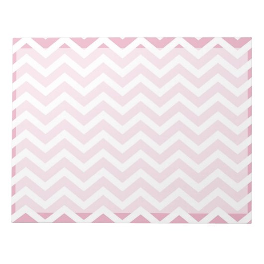 Roze en witte chevron notitieblok (Voorkant)