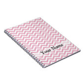 Roze en witte chevron notitieboek (Rechterzijde)