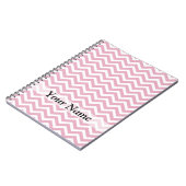 Roze en witte chevron notitieboek (Linkerzijde)