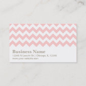 Roze en witte Chevron Pattern Visitekaartje (Achterkant)