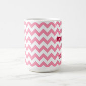 Roze en witte Chevron Proud Homeschool mama Koffiemok (Center)