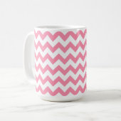Roze en witte Chevron Proud Homeschool mama Koffiemok (Voorkant links)
