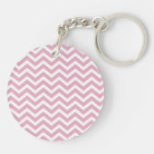 Roze en witte chevron sleutelhanger (Achterkant)