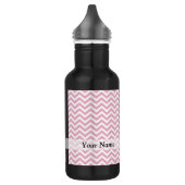 Roze en witte chevron waterfles (Links)