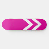 Roze en Witte Chevrons Skateboarddek Persoonlijk Skateboard (Horizontaal)