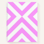 Roze en witte Chevrons Sketchbook Notitieboek (Voorkant)