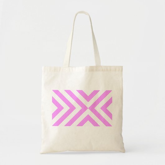 Roze en witte chevrons tote bag (Voorkant)