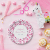 Roze en witte Chinoiserie Chic bruiloft douche Papieren Bordje (Feest)