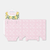 roze en witte citroenen meisje Baby shower Bedankdoosjes (Uitgevouwen)