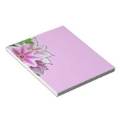 Roze en witte "Clematis Flowers" Notitieblok (Schuin)
