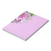 Roze en witte "Clematis Flowers" Notitieblok (Linkerzijde)