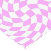 Roze en Witte Controles Gecontroleerd grafisch pat Korte Tafelloper (Hoek)