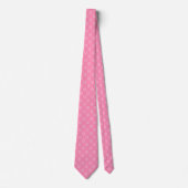 Roze en Witte Corona Virus Patroon Necksjaal Stropdas (Voorkant)