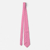 Roze en Witte Corona Virus Patroon Necksjaal Stropdas (Achterkant)