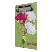Roze en Witte Cosmos Boeket mini klembord (Angled2)