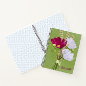 Roze en Witte Cosmos Boeket Notitieboek (Binnen)