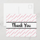 Roze en witte crisis en klassieke dankuwel briefkaart (Voorkant / Achterkant)