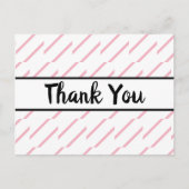Roze en witte crisis en klassieke dankuwel briefkaart (Voorkant)