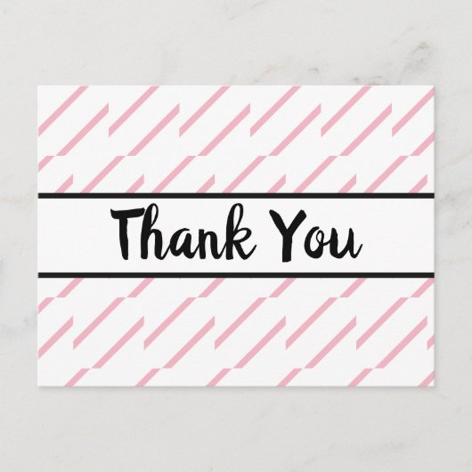 Roze en witte crisis en klassieke dankuwel briefkaart (Voorkant)