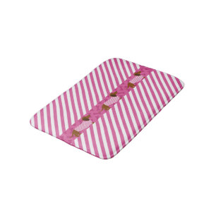 Roze en witte dachshund Bath mat
