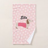Roze en Witte Dachshund Towel Gift Handdoek (Handdoek)