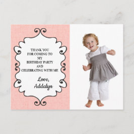 Roze en Witte Dag Dank je Briefkaart