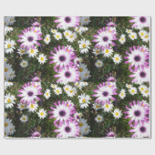 Roze en Witte Dagen Daisy flower Cadeaupapier (Vlak)