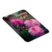 Roze en Witte Dahlia Bloem Denk aan je Magneet (Rechterzijde)