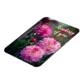 Roze en Witte Dahlia Bloem Denk aan je Magneet (Linkerzijde)