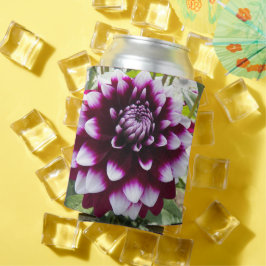 Roze en Witte Dahlia Bloemige Blikje Koeler