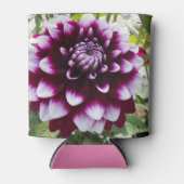 Roze en Witte Dahlia Floral Koelbox Blikjeskoeler (Voorkant)