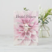 Roze en Witte Dahlia Floral Vrijgezellenfeest Kaart (Staand voorkant)