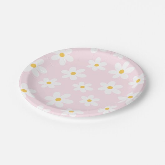 Roze en witte Daisy Bord (Gekanteld)