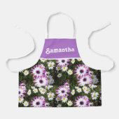 Roze en Witte Daisy Daisies Flowers Floral Apron Schort (Voorkant)