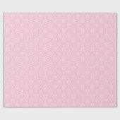Roze en witte Damask Cadeaupapier (Vlak)