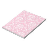 Roze en witte Damask Notitieblok (Linkerzijde)