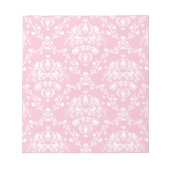 Roze en witte Damask Notitieblok (Voorkant)