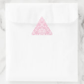 Roze en witte Damask Sticker (Tas)