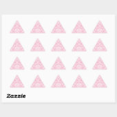 Roze en witte Damask Sticker (Vel)