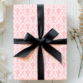 Roze en witte  Damaspatronen Cadeaupapier
