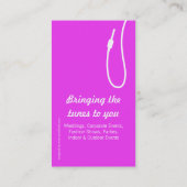 Roze en witte dames DJ promoter visitekaartje (Achterkant)