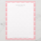 Roze en witte Deco-patroon Briefhoofd (Voorkant)