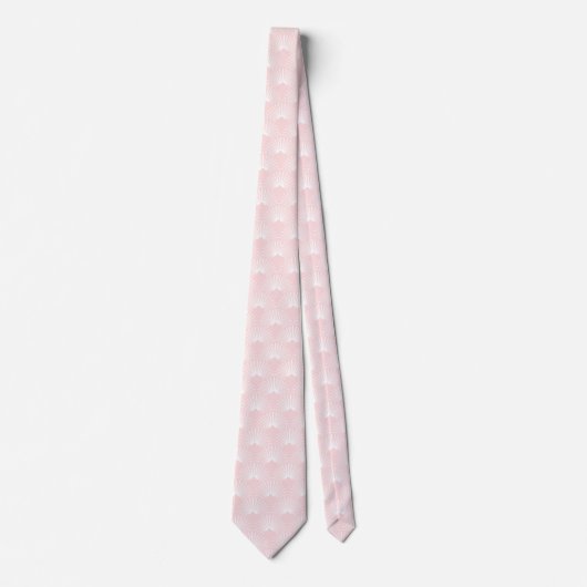 Roze en witte Deco-patroon Stropdas (Voorkant)