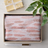 Roze en witte dennenbladeren Kerstmis Tissuepapier (Geschenk)